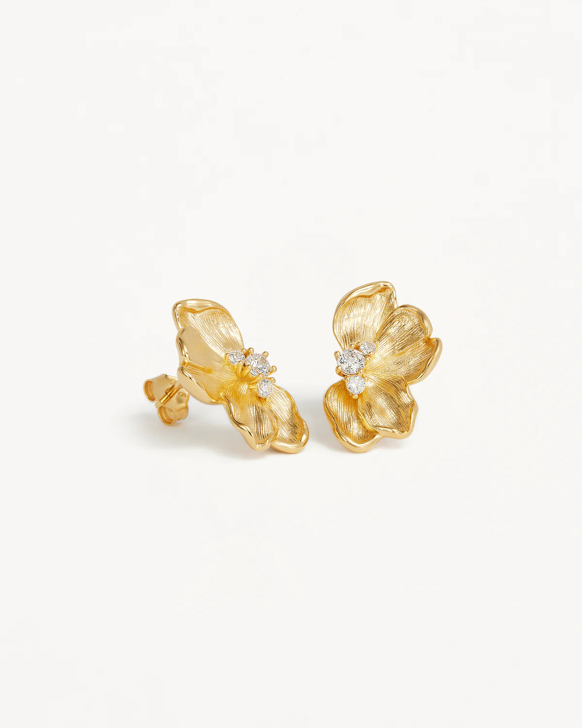 18k Gold Plated Serene Lotus Statement Earrings