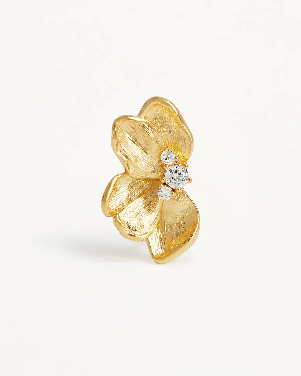 18k Gold Plated Serene Lotus Statement Earrings