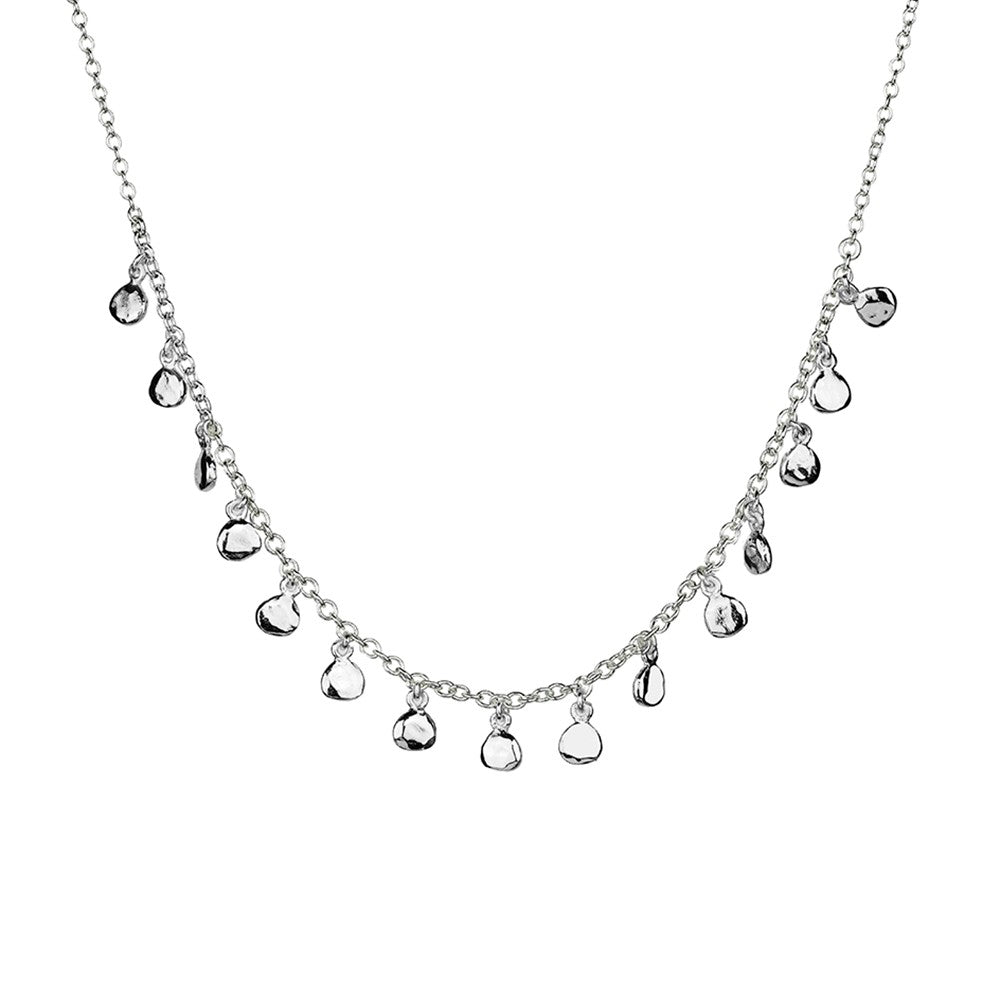 NECKLACE HAMMERED DISK CHARMS