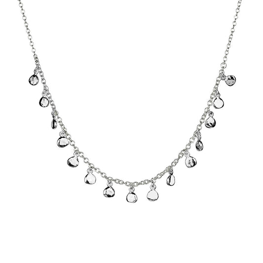 NECKLACE HAMMERED DISK CHARMS