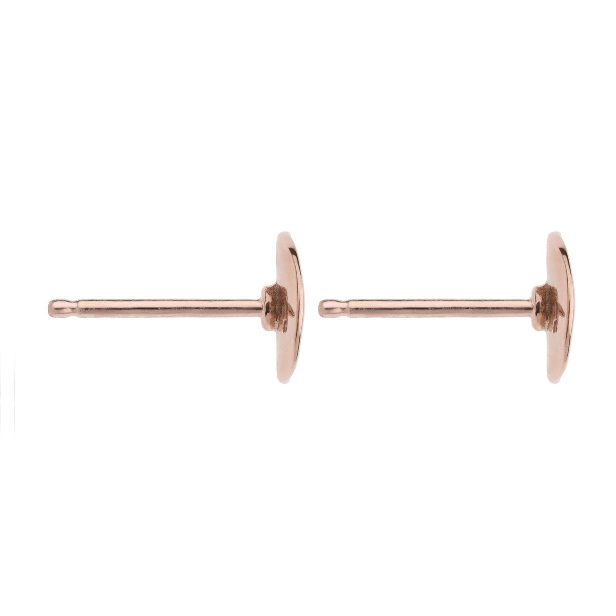 DOUBLE BEAT STUD EARRING (ROSE GOLD PLATED)