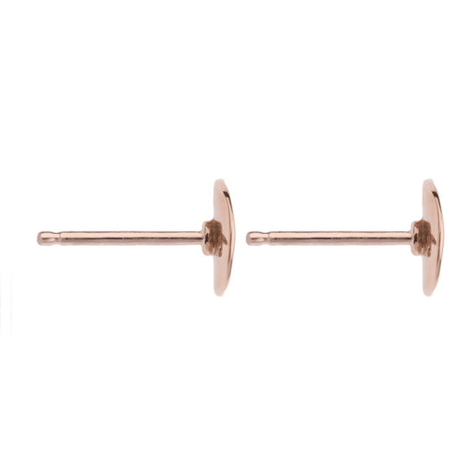 DOUBLE BEAT STUD EARRING (ROSE GOLD PLATED)
