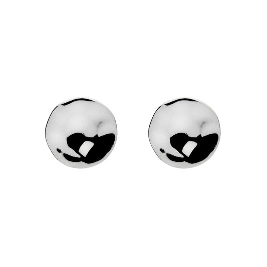 DOUBLE BEAT STUD EARRINGS (STERLING SILVER)