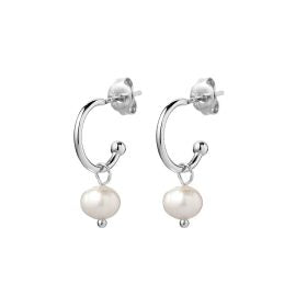 MINI HOOPS WITH PEARL DROP