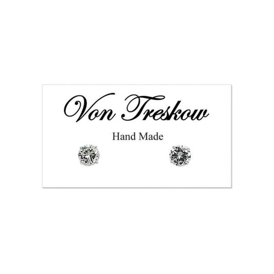 8MM CUBIC ZIRCONIA STUDS