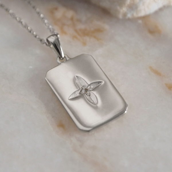 DESERT FLOWER RECTANGLE NECKLACE