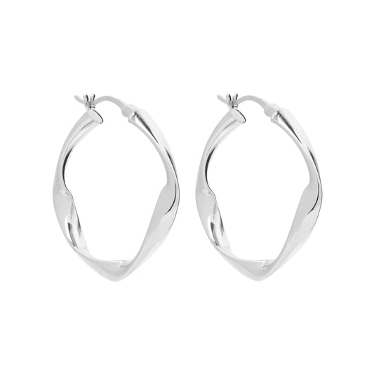 GARDEN OF EDEN HOOP EARRINGS (STERLING SILVER)