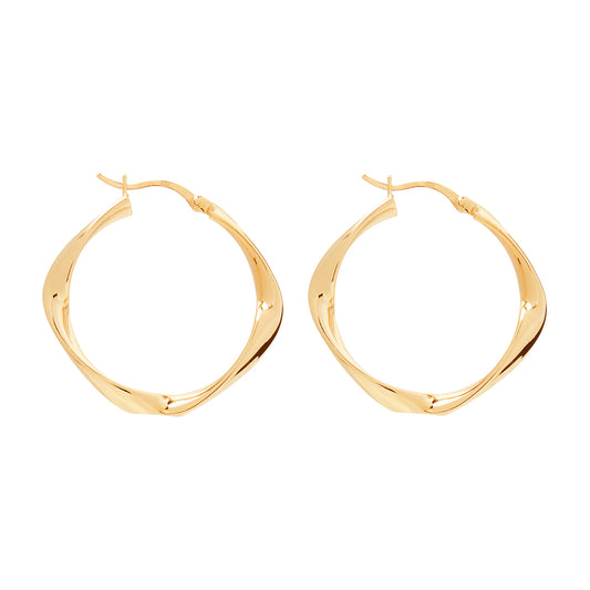 GARDEN OF EDEN HOOP EARRINGS (YELLOW GOLD PLATED)