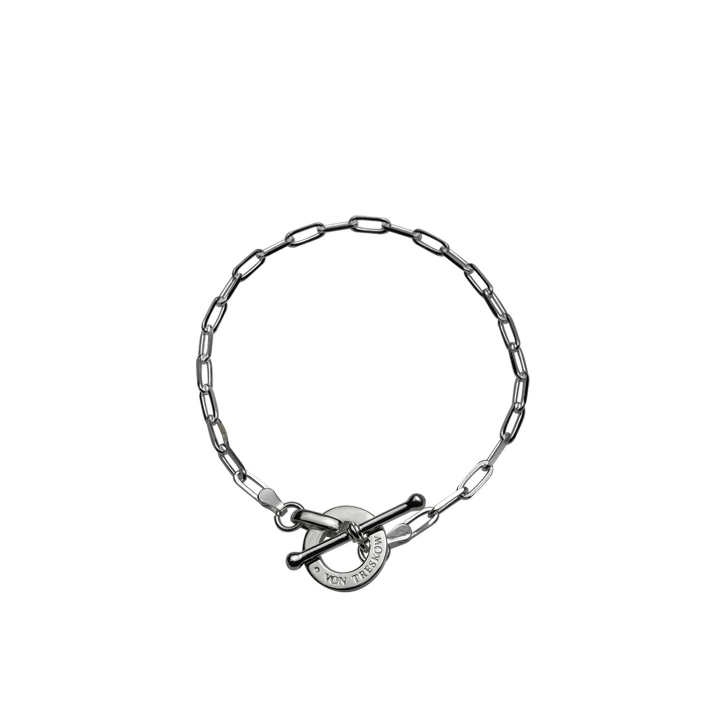 CLIP CHAIN BRACELET WITH VT DISC - SILVER