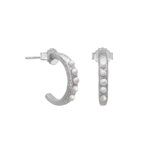 TERRA SMALL HOOPS SILVER