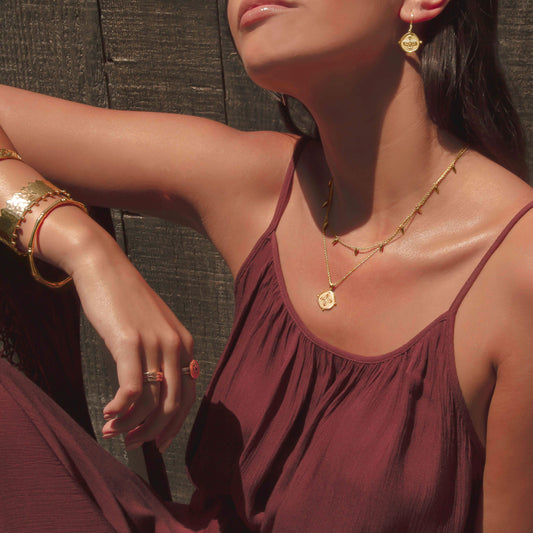 SAHARA MEDALLION NECKLACE GOLD