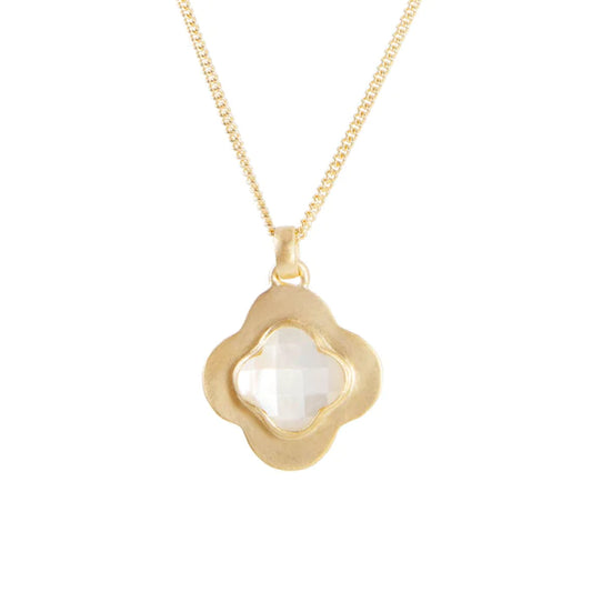 MOTHER OF PEARL CLOVER NECKLACE