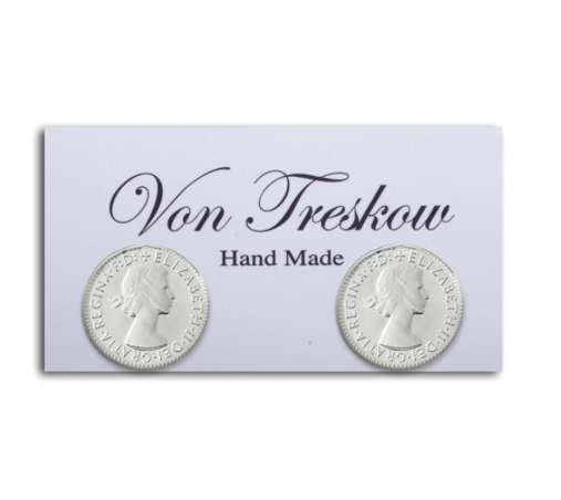 SILVER THREEPENCE STUDS
