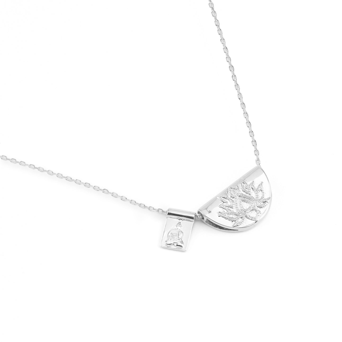 SHORT LOTUS AND BUDDA NECKLACE