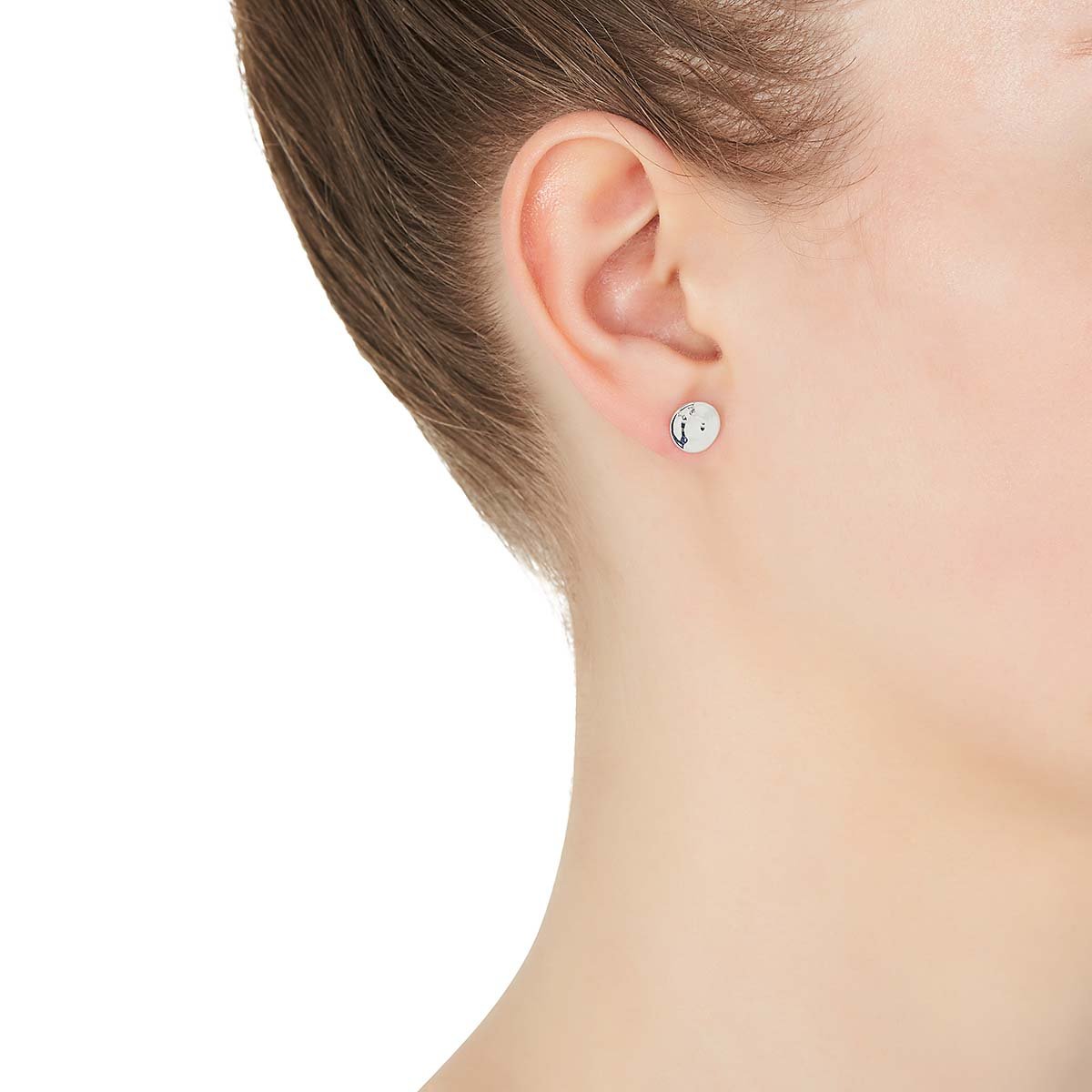 DOUBLE BEAT STUD EARRINGS (STERLING SILVER)