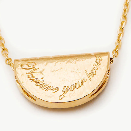 GOLD LOTUS BIRTHSTONE NECKLACE - MAY