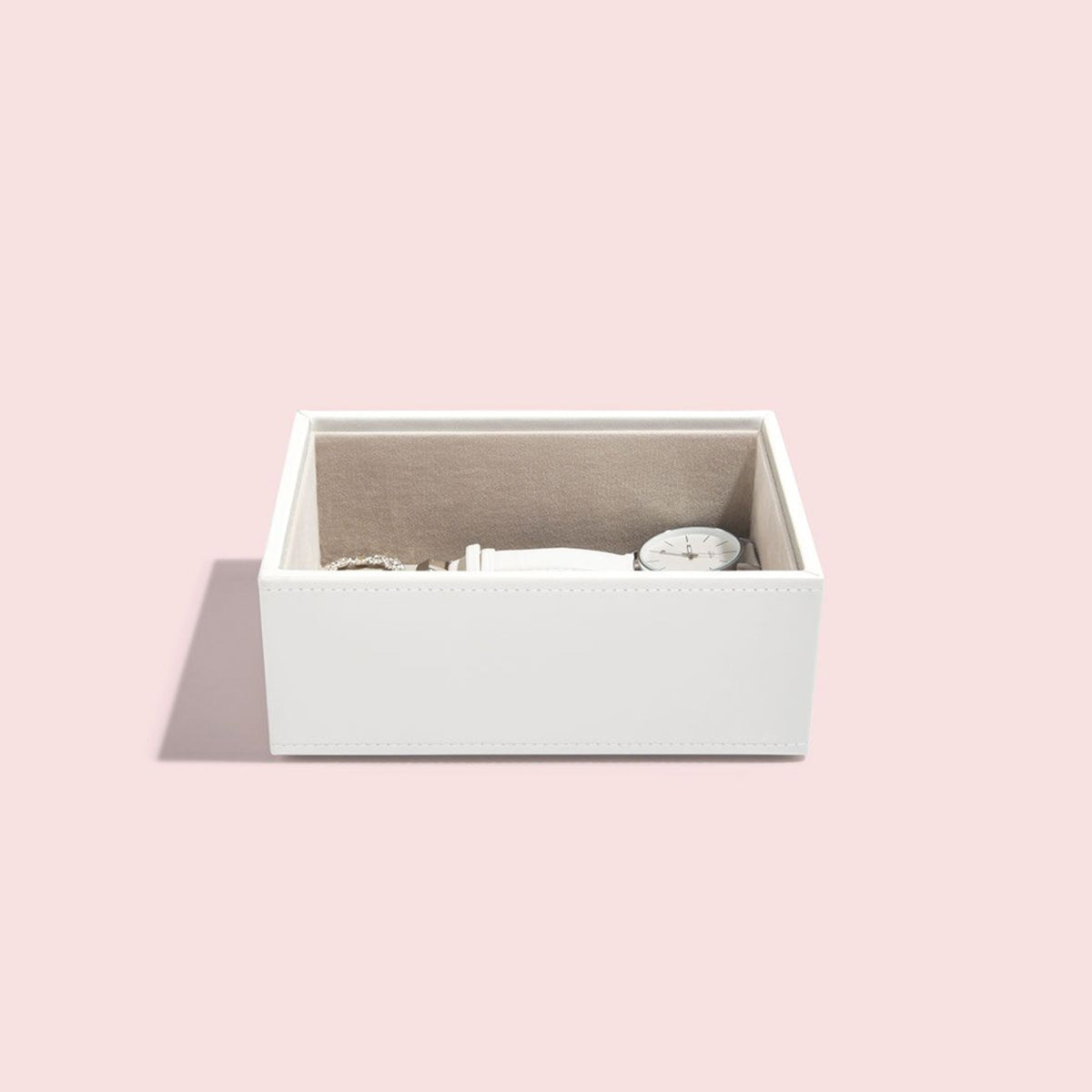 WHITE SET 2 MINI JEWELLERY BOX