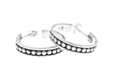 OXIDISED BALL DETAIL HOOPS