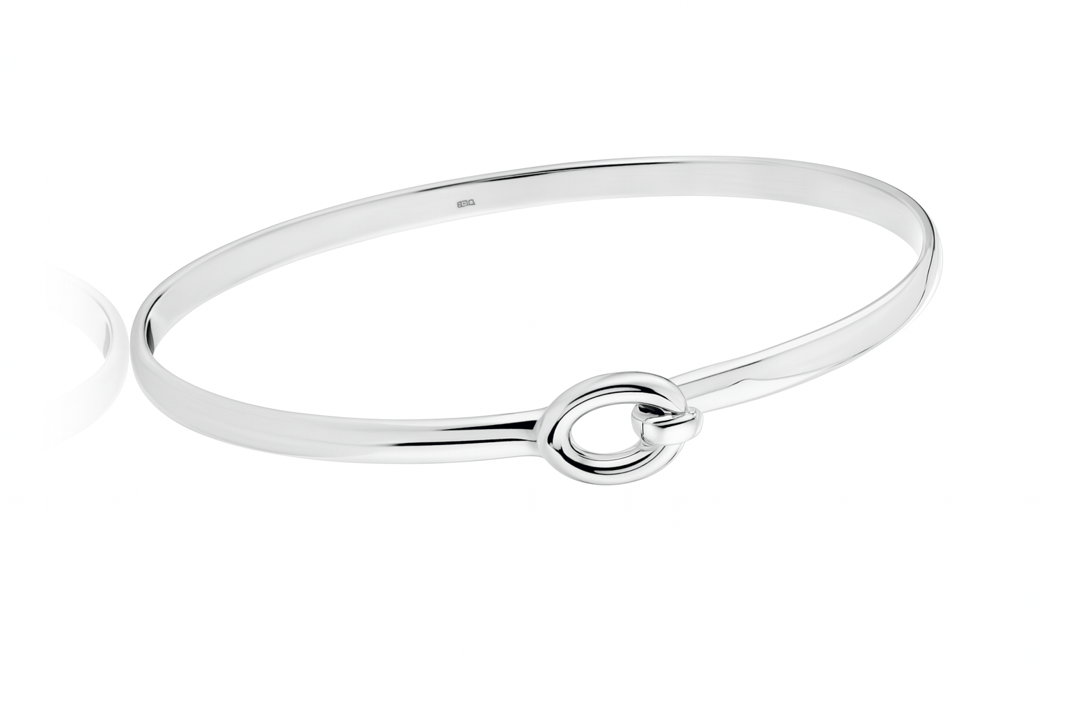 SILVER HOOK AND EYE BANGLE