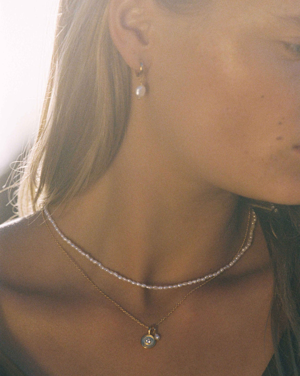 SOLSTICE PEARL NECKLACE - YELLOW GOLD PLATED