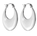 CRESENCE HOOP EARRINGS (STERLING SILVER)