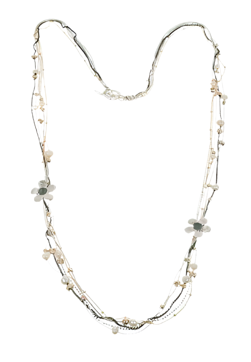NECKLACE MUTLI CHAIN FLOWER HANDMADE IN ISRAEL