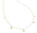 LIVE IN PEACE PEARL CHOKER - GOLD