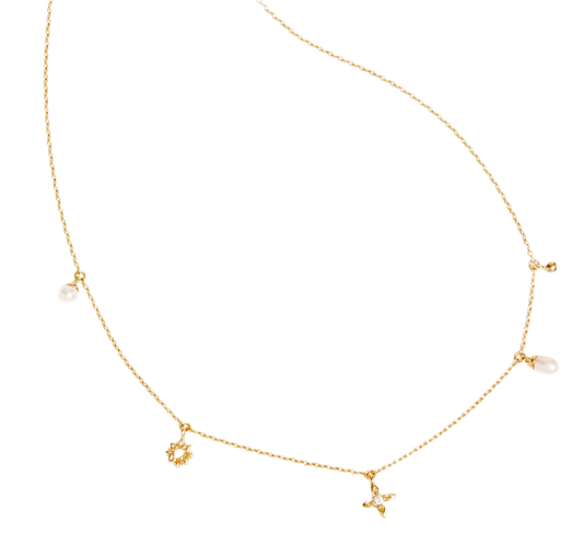LIVE IN PEACE PEARL CHOKER - GOLD
