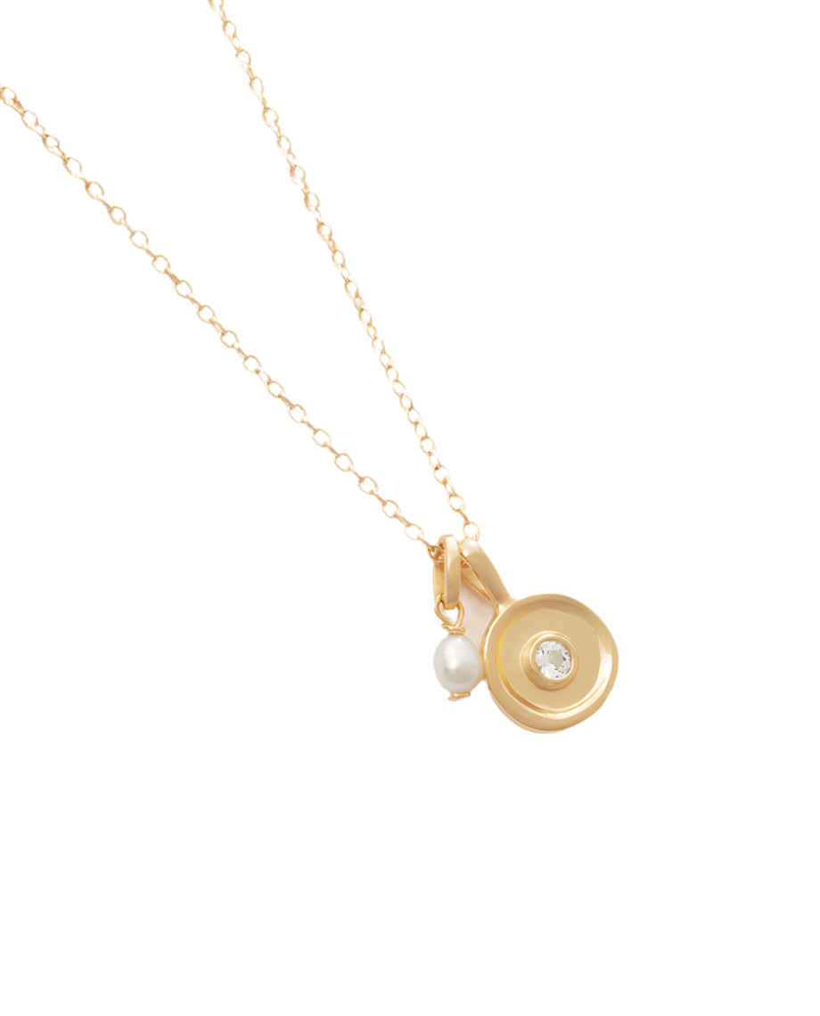 SOLSTICE PEARL NECKLACE - YELLOW GOLD PLATED