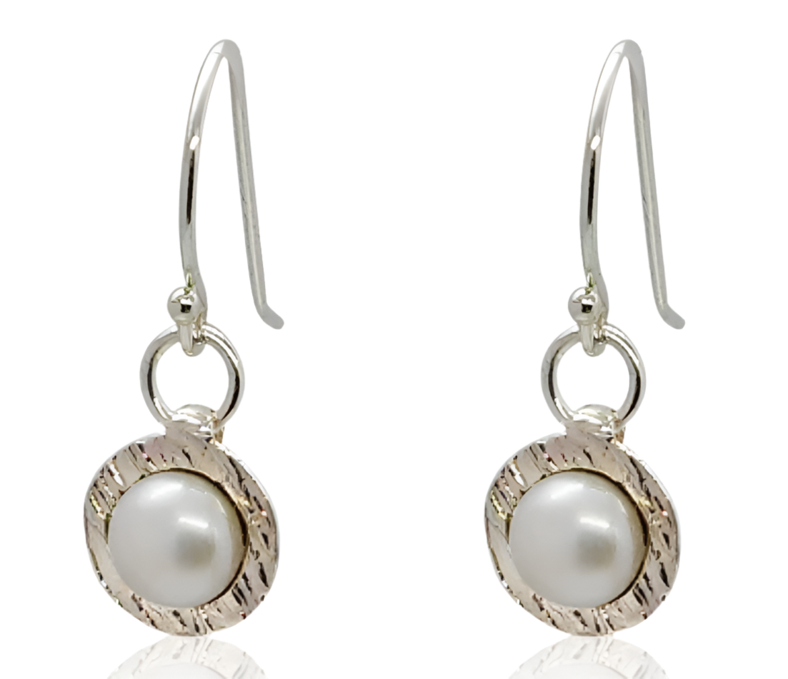 EARRINGS SILVER WITH PEARLS