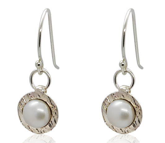 EARRINGS SILVER WITH PEARLS