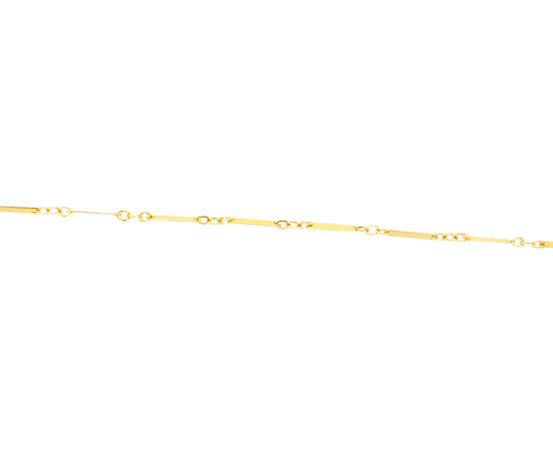 9CT GOLD FINE FLAT BAR BRACELET