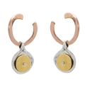 EARRINGS ROUND ROSE GOLD STUD DROPS