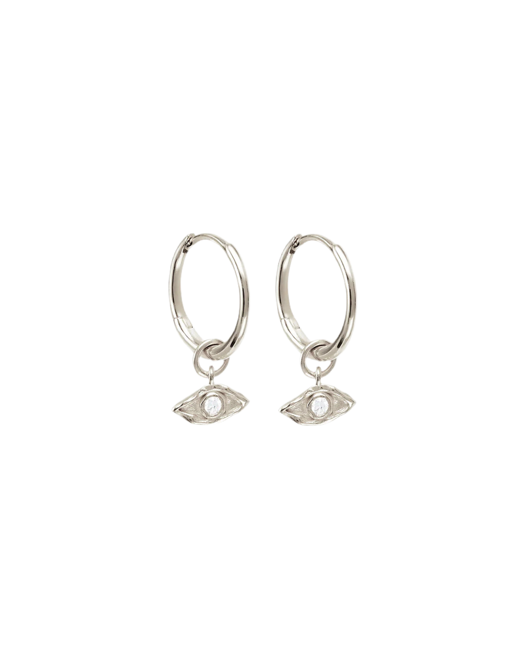 STERLING SILVER I AM PROTECTED HOOPS