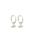 STERLING SILVER I AM PROTECTED HOOPS