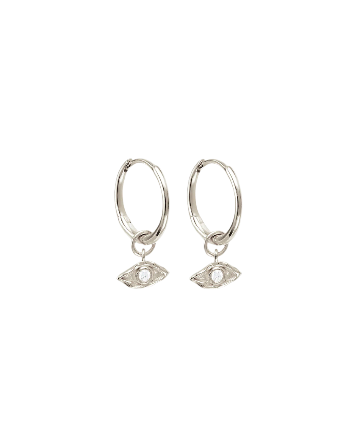 STERLING SILVER I AM PROTECTED HOOPS