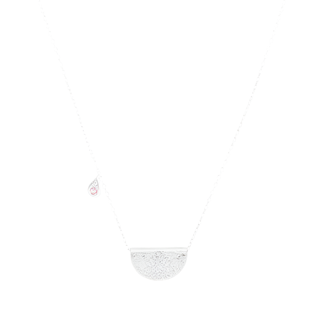 SILVER LOTUS BIRTHSTONE NECKLACE - OCTOBER