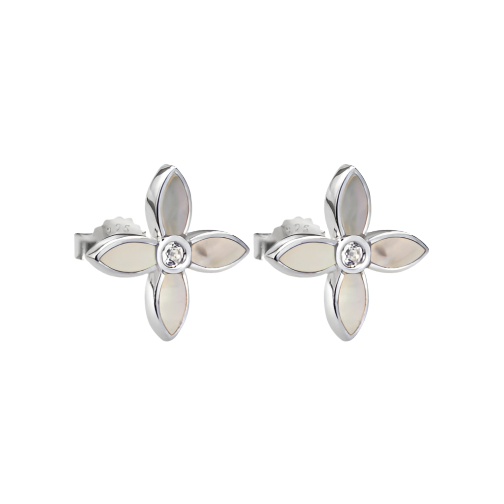 DESERT FLOWER SMALL EARRINGS SILVER