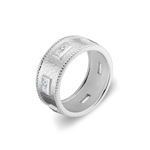 BYZANTINE WIDE SILVER RING