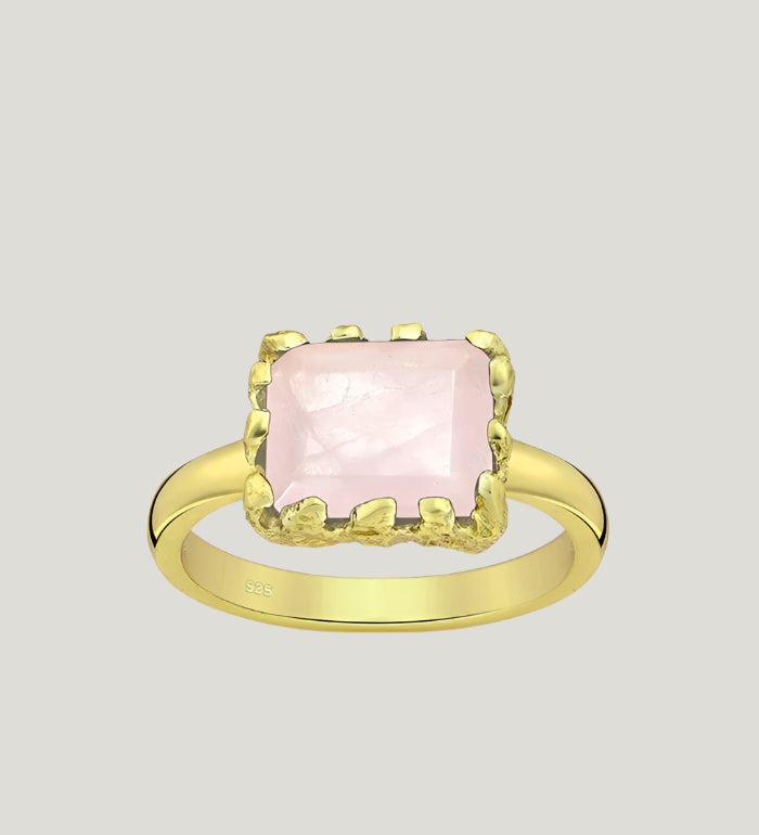 ROSE QUARTZ COCKTAIL RING
