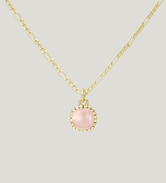 ROSE QUARTZ PENDANT NECKLACE