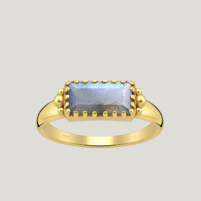 LABRADORITE RECTANGLE RING