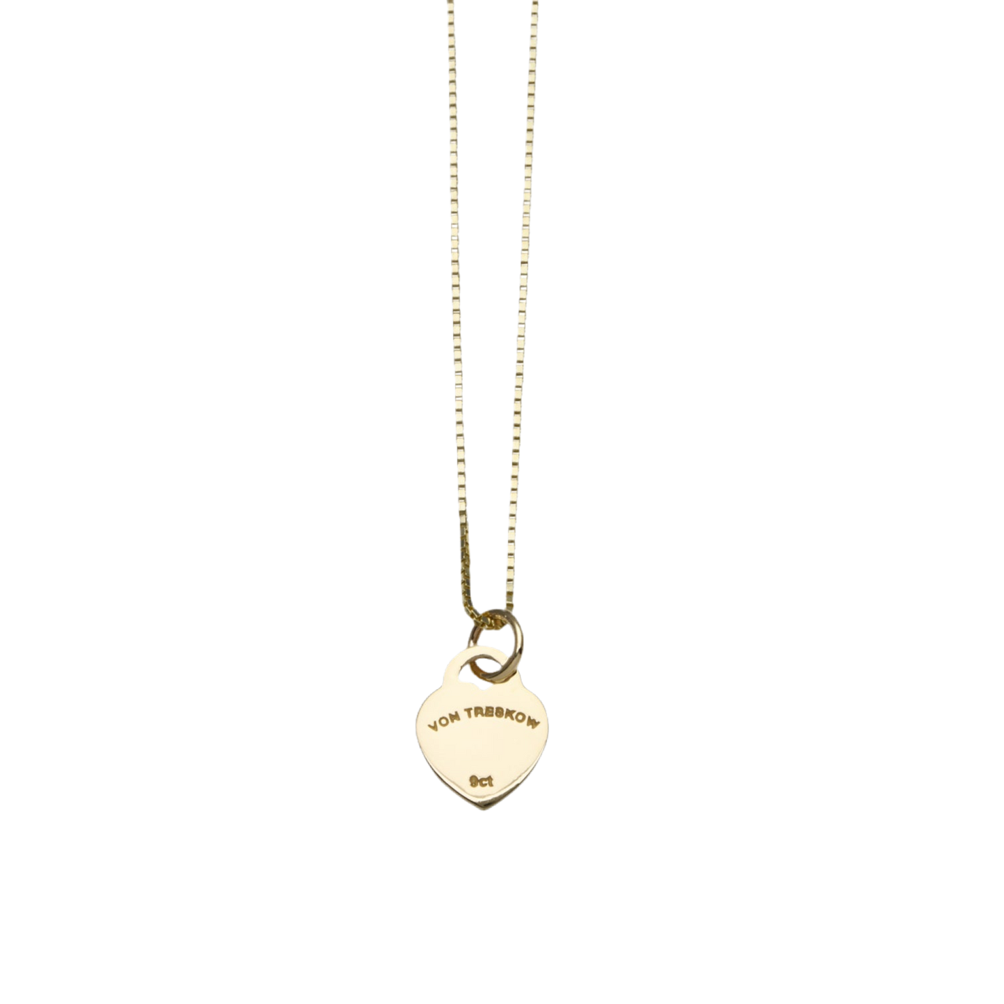 BOX CHAIN VT LUXE HEART NECKLACE - 9CT YELLOW GOLD