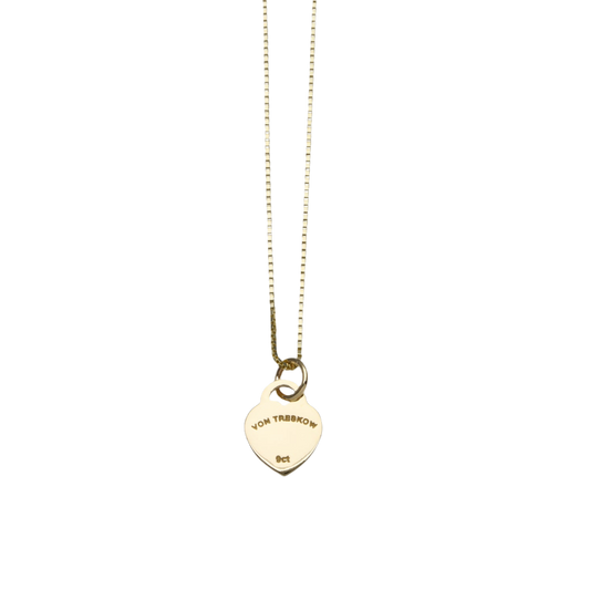 BOX CHAIN VT LUXE HEART NECKLACE - 9CT YELLOW GOLD