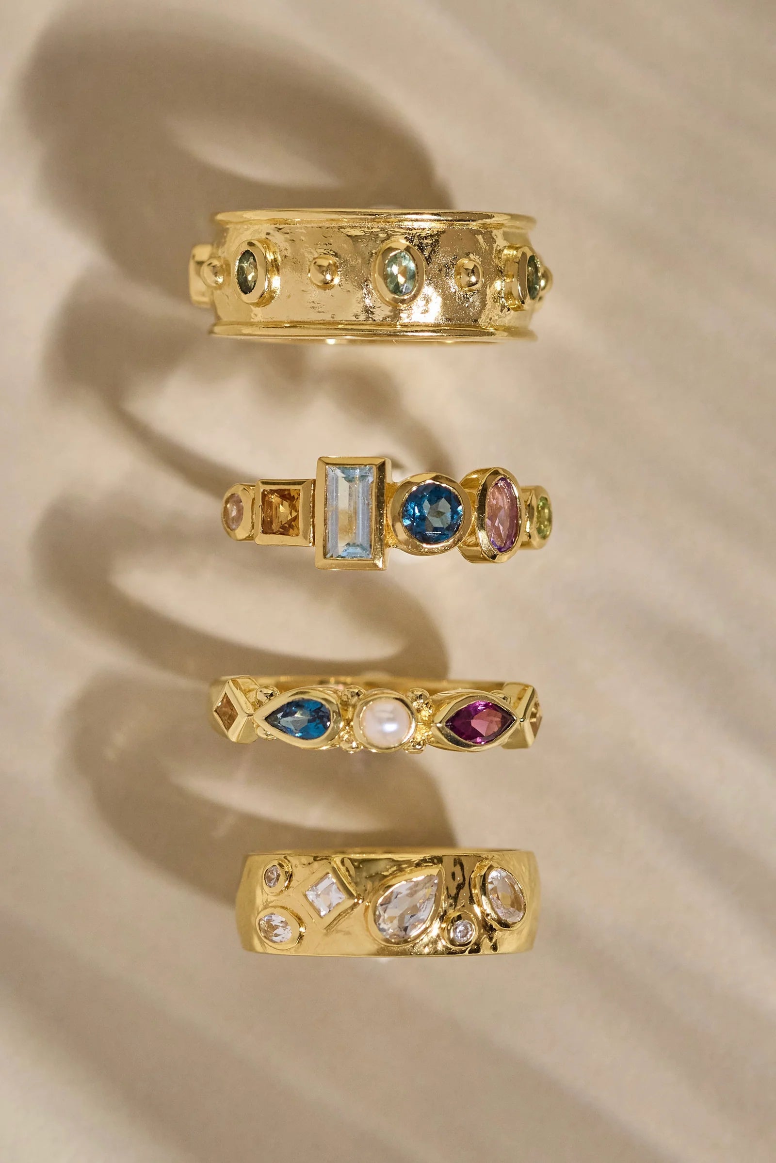 Piper Cluster Gold Ring