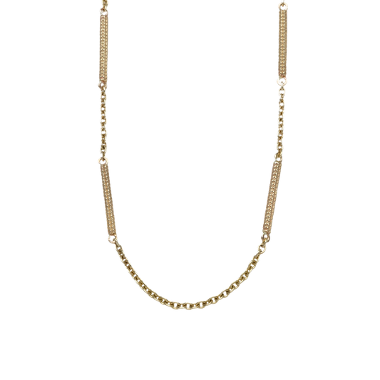 SEGMENTED HERRINGBONE NECKLACE VON TRESKOW LUX