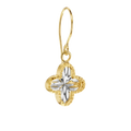 9CT GOLD LAZER CUT CLOVER EARRINGS
