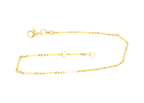 9CT GOLD FINE FLAT BAR BRACELET