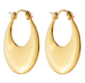 CRESENCE HOOP EARRINGS (YELLOW GOLD PLATED)