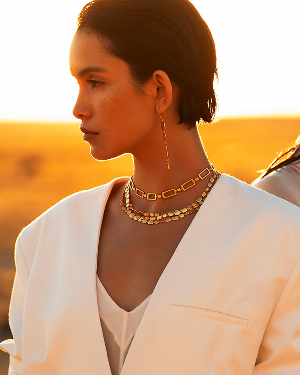 CASCADE NECKLACE - 18K GOLD PLATED
